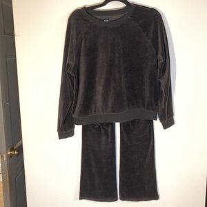 gap cotton velour sweater and bottoms relaxed slouchy matching lounge set